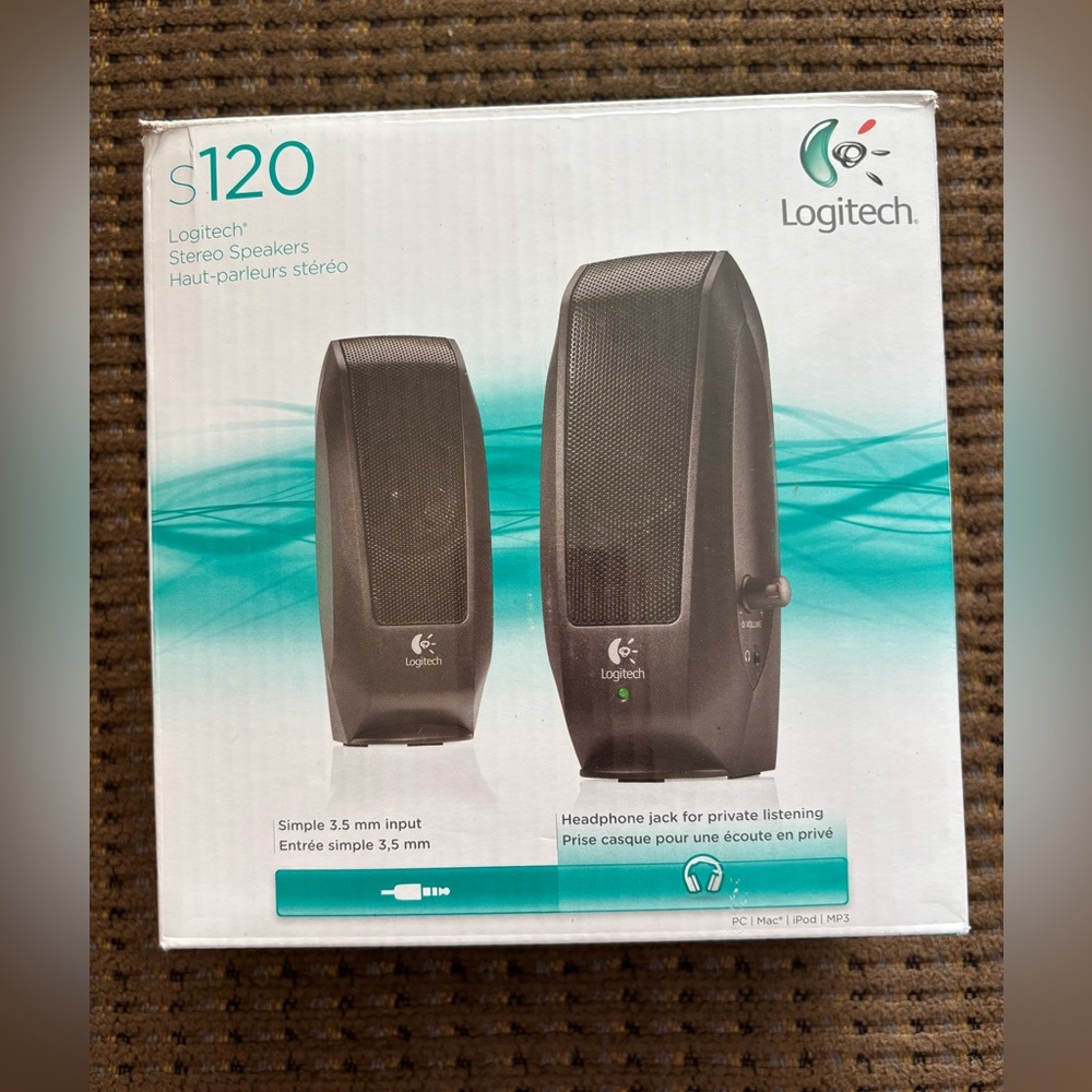 Logitech S120 Stereo Speakers - Sleek Black Design